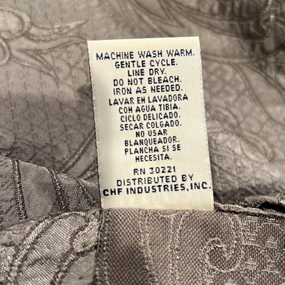 Peri Homeworks curtain 4 panels 42”x83”dark olive green Floral like new. - Picture 5 of 5